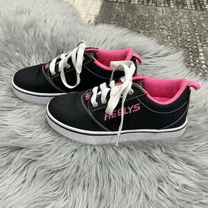 Heelys Girls Youth Black And Pink Pro Skate Shoe Size 4 (w/o Wheels)